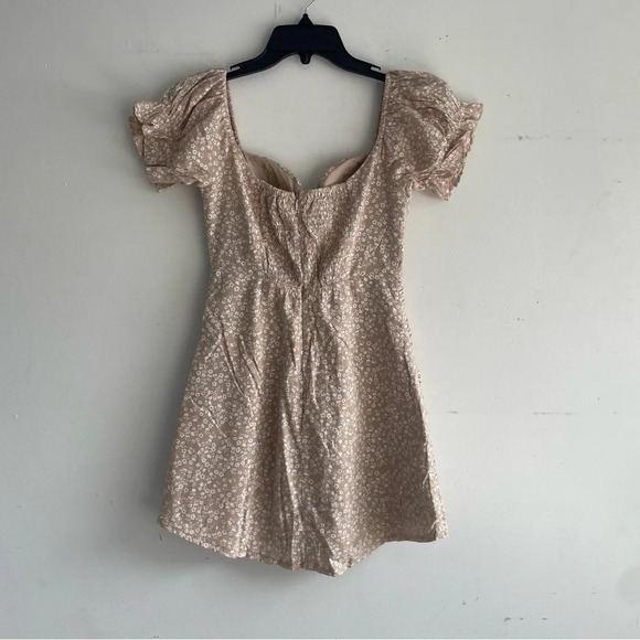 Saints & Secrets brown and white print dress with built in bra 33177 - Picture 4 of 9